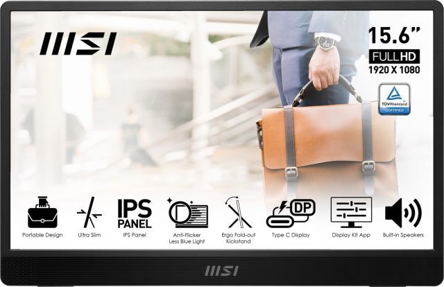 MSI 15.6 PRO MP161 1920x1080 (FHD) FLAT IPS 60HZ 4MS ANTI-GLARE MONITOR