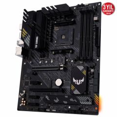 ASUS TUF GAMING B550-PLUS AMD B550 AM4 DDR4 4400 DP HDMI Çift M2 USB3.2 ARGB 2.5Gbit LAN ATX PCIe 4.0 ECC RAM Desteği