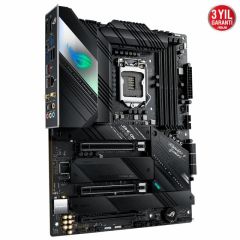 ASUS ROG STRIX Z590-E GAMING WIFI Intel Z590 LGA1200 DDR4 5333 DP HDMI 4x M2 USB3.2 AX WiFi + BT AURA RGB 2 x 2.5Gb Intel ATX 14+2 Güç Aşaması İki Yönlü AI Ses Engelleyici Mic.