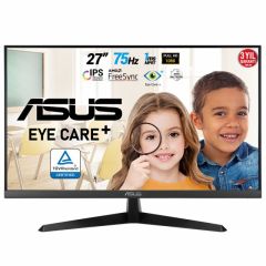 ASUS VY279HE 27 GAMING IPS FREESYNC 1920x1080 1MS(MPRT) 75HZ HDMI VGA VESA 3YIL EYECARE PLUS FLICKER-FREE CERCEVESIZ DUSUK MAVI ISIK