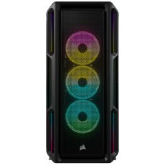 CORSAIR CC-9011230-WW iCUE 5000T RGB TEMPERLI CAM 3x120mm FAN DAHILI RGB KONTROLCU FULL TOWER SMART BILGISAYAR KASASI BLACK