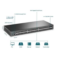 TP-LINK TL-SG3452X JETSTREAM 48 PORT GIGIBAIT 4 PORT GIGABIT L2 YONETİLEBİLİR SWITCH