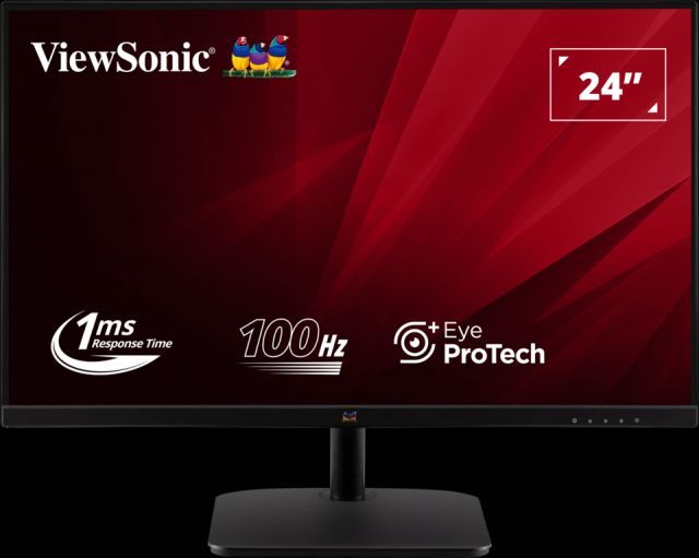 VIEWSONIC VA2432-MHD MONITOR 23.8 4MS 75HZ IPS 1920x1080 FHD 250 VGA HDMI DP 16:9 50M:1 16.7M HOPARLOR 3 KENAR CERCEVESIZ