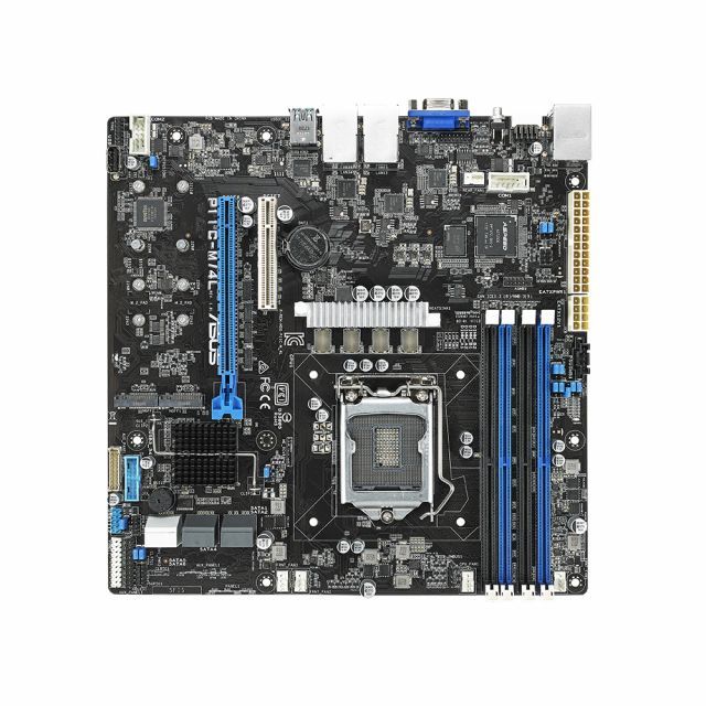 ASUS P11C-M/4L Intel C242 LGA1151 DDR4 2666 VGA Çift M2 + 6 SATA USB3.1 PCI 4 adet LAN mATX Sunucu Anakartı