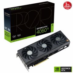 ASUS GEFORCE RTX 4060 TI 16G PROART RTX4060TI O16G 16GB GDDR6 128bit 2685MHz OC HDMI 3xDP DLSS3 EKRAN KARTI