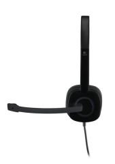 LOGITECH H151 GÜRÜLTÜ ÖNLEYİCİ MİKROFONLU STEREO KULAKLIK-SİYAH 981-000589