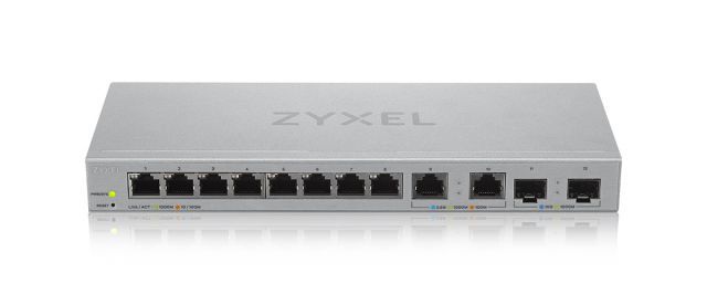 ZYXEL XGS-1210-12 8-PORT GIGABIT WEBMANAGED SWITCH WITH 8 PORT 1G + 2-PORT 2.5G + 2-PORT SFP+