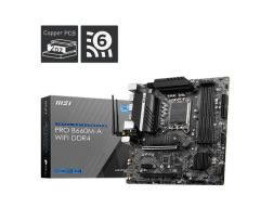 MSI PRO B660M-A WIFI DDR4 SOKET 1700 DDR4 4800 (OC) HDMI.DP PCI-E Gen 4 .M.2 USB3.2 1x 2.5G LAN Wi-Fi 6 mATX