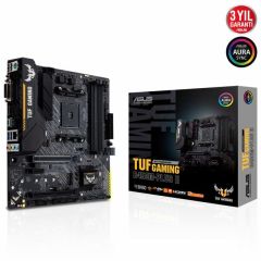 ASUS TUF GAMING B450M-PLUS II AMD B450 AM4 DDR4 4400 DP HDMI M2 USB3.2 AURA RGB mATX 128GBa kadar ram desteği AI Ses Engelleyici Mic. Desteği