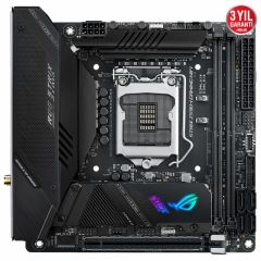 ASUS ROG STRIX Z590-I GAMING WIFI INTEL Z590 LGA1200 DDR4 5000 HDMI ÇİFT M2 USB3.2 AX WİFİ BT AURA RGB 2.5GB INTEL MİNİ ITX THUNDERBOLT