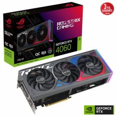 ASUS GEFORCE RTX 4060 ROG STRIX RTX4060 O8G GAMING 8GB GDDR6 128bit OC HDMI 3xDP RGB EKRAN KARTI