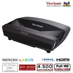 VIEWSONIC LS830 GERCEK LAZER 1920x1080 4500AL 20cmden 100 HDMI/MHL RJ45 100.000:1 PROJEKSİYON