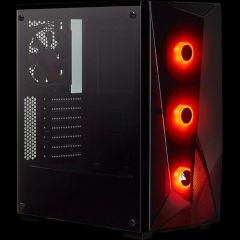 CORSAIR CC-9020121-EU SPEC-DELTA RGB TEMPERED GLASS MID-TOWER ATX GAMING CASE +VS550 POWER SUPPLY BLACK