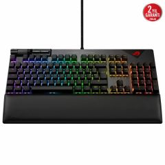 ASUS ROG STRIX FLARE II NX RED RGB OYUNCU KLAVYESİ DEĞİŞTİRİLEBİLİR ROG NX RED SWITCH MEDYA KONTROLLERİ USB VE BİLEK DAYAMA