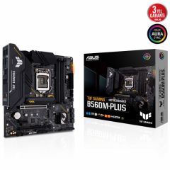 ASUS TUF GAMING B560M-PLUS INTEL B560 LGA1200 DDR4 5000 DP HDMI 2X M2 USB3.2 AURA RGB 2.5GB MATX 128GB’A KADAR RAM DESTEĞİ İKİ YÖNLÜ AI SES ENGELLEYİCİ MİC.