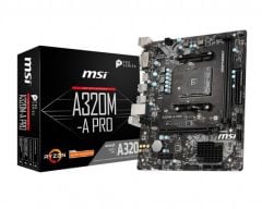 MSI A320M-A PRO AM4 DDR4 3200(OC) DVI HDMI USB3.2 mATX