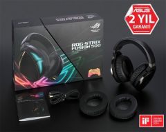 ASUS ROG STRIX FUSION 500 AURA SYNC RGB MOBİL UYGULAMA İLE KONTROL PC PS4 MAC UYUMLU 7.1 OYUNCU KULAKLIĞI