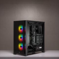 CORSAIR CC-9011204-WW ICUE 4000X RGB TEMPERLI CAM YAN PANEL MID TOWER BILGISAYAR KASASI SIYAH