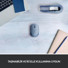 LOGITECH M171 USB ALICILI KABLOSUZ KOMPAKT MOUSE - AÇIK MAVİ 910-006866