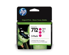 HP 3ED78A (712) KIRMIZI 29ML 3 PACKS GENİŞ FORMAT MÜREKKEP KARTUŞ