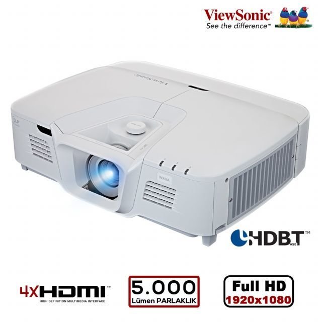 VIEWSONIC PG800HD 1920x1080 5000AL HDMIx2 AĞ ve HDBaseT DESTEKLİ PROFESYONEL UYGULAMA PROJEKSIYON CİHAZI