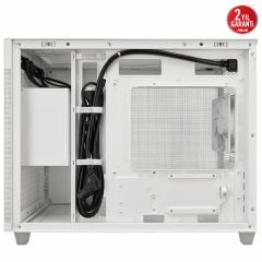 ASUS PRIME AP201 BEYAZ MICRO ATX ALET GEREKTİRMEYEN YAN PANELLER VE TOZ FİLTRELİ IZGARAYA SAHİP 360 MM SOĞUTUCU 338 MM UZUNLUĞA KADAR EKRAN KARTI VE STANDART ATX PSU DESTEKLİ 33 LİTRE HACİMLİ MICRO ATX KASA