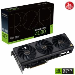 ASUS VGA GEFORCE RTX 4080 PROART RTX4080 16G 16GB GDDR6X 256bit 2535MHz 1xHDMI 3xDP DLSS3 EKRAN KARTI