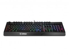 MSI GG VIGOR GK20 UK GAMING KEYBOARD RAINBOW ARKA AYDINLATMA ANTIGHOSTING MEMBRAN SIVI DOKULMESINE DAYANIKLI OYUNCU KLAVYESI TURKCE Q