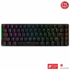 ASUS ROG FALCHION ACE % 65 KOMPAKT ROG NX MEKANİK SWITCH PBT TUŞLAR INTERAKTIF DOKUNMATİK PANEL DUAL TYPE-C PORT KABLOLU OYUNCU KALVYESİ