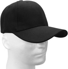 Logo Baskılı 16/12 Gabardin Pamuklu Şapka Siyah