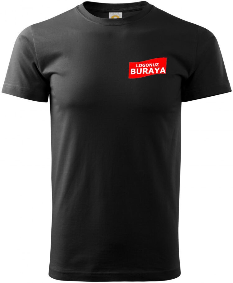 Sıfır Yaka Penye T-Shirt - Siyah