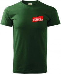 Sıfır Yaka Penye T-Shirt - Koyu Yeşil