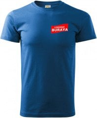 Sıfır Yaka Penye T-Shirt - Mavi