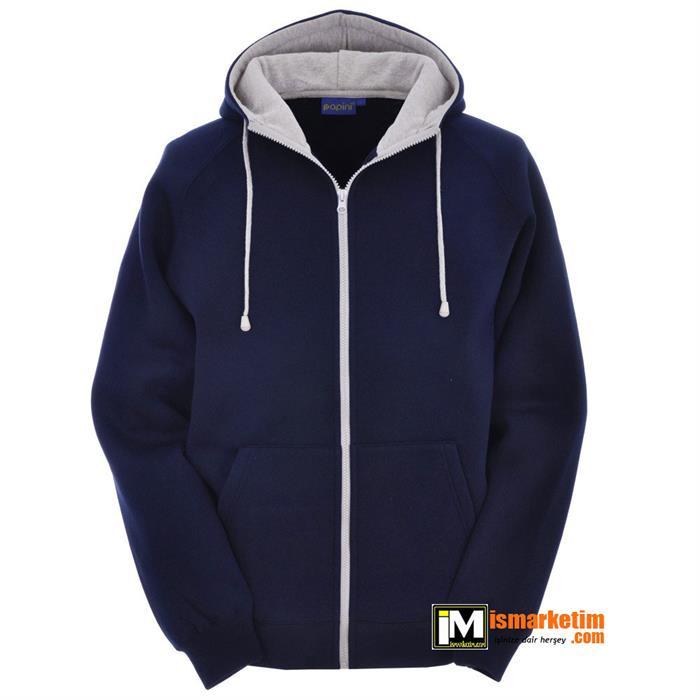 Kapşonlu 3 İplik Kalın Sweatshirt KF04