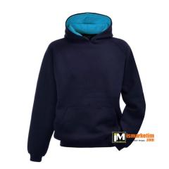 Kapşonlu 3 İplik Kalın Sweatshirt KS13