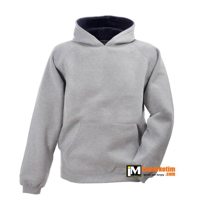 Kapşonlu 3 İplik Kalın Sweatshirt KS09