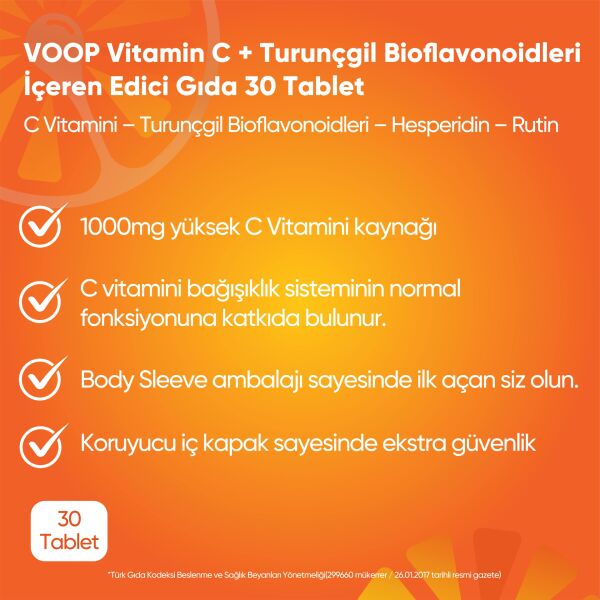VOOP Vitamin C 1000 mg 30 Tablet