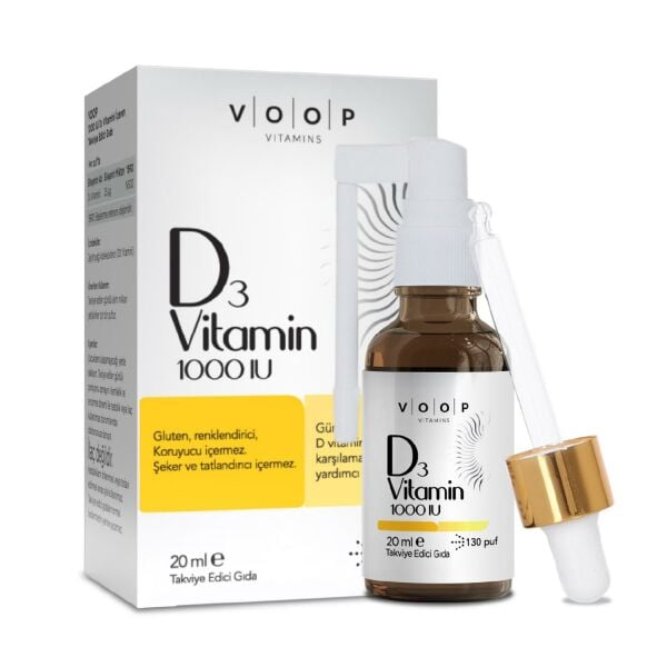 VOOP Vitamin D3 1000 IU Sprey-Damla 20 ml