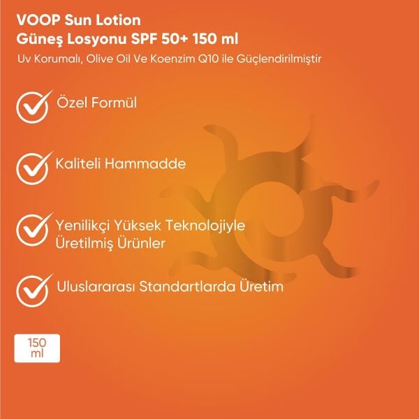 VOOP Güneş Losyonu SPF 50+ 150 ml