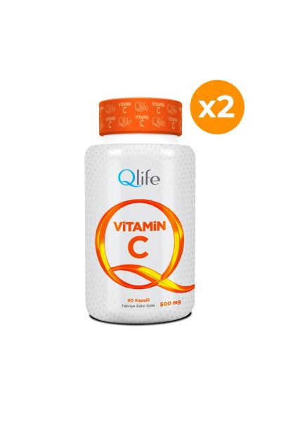 Qlife Vitamin C 500 mg 60 Kapsül 2 Adet