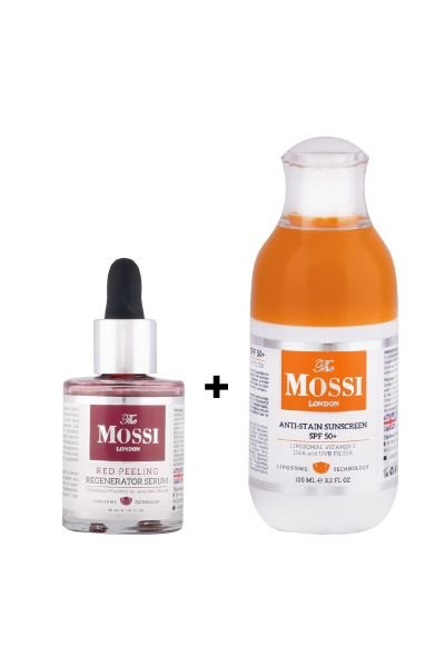 The Mossi London Red Peeling Serum 30Ml + Anti-Stain Sunscreen Spf 50+ 100Ml