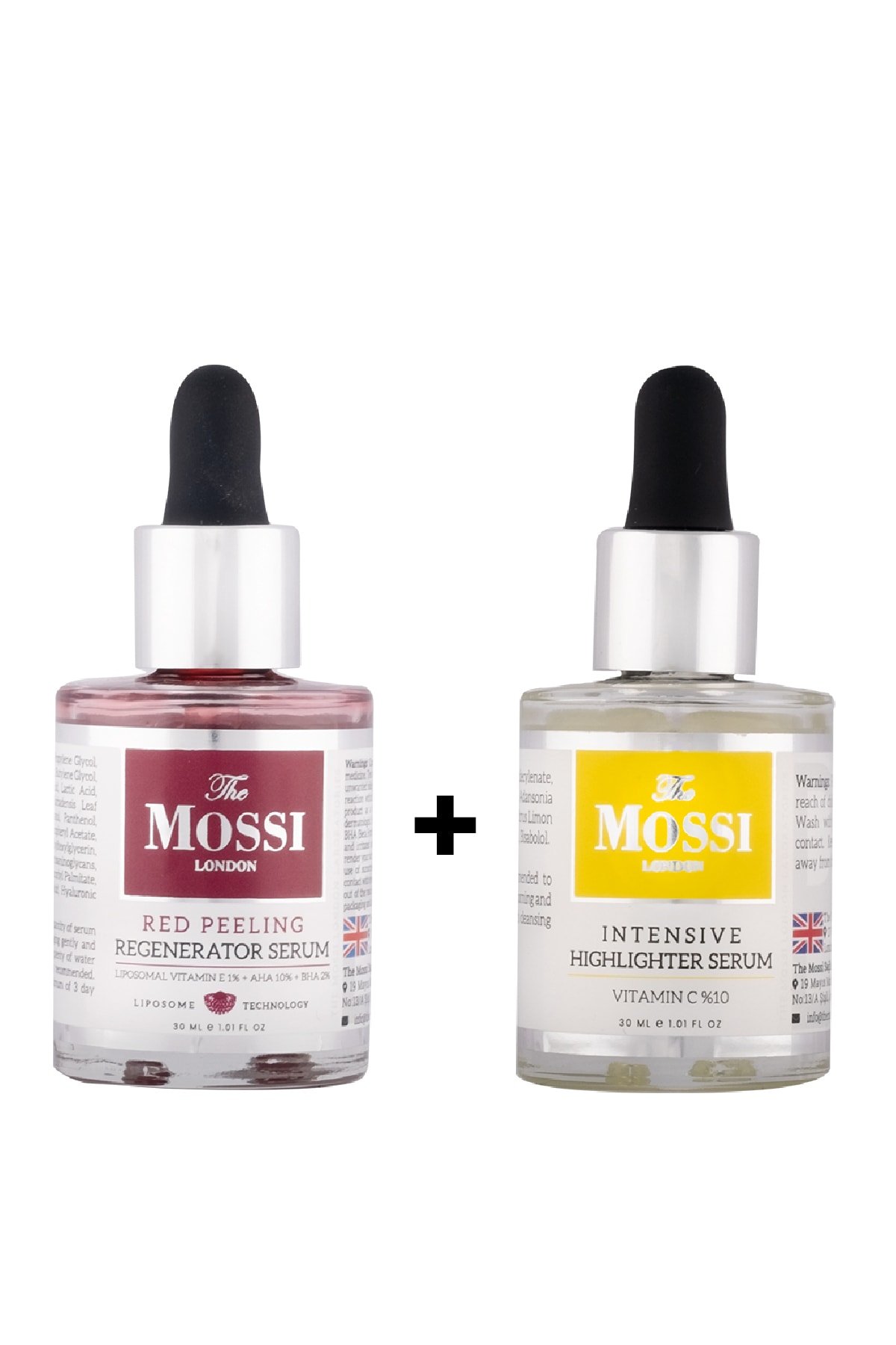 The Mossi London Red Peeling Serum 30 Ml + Intensive Highlighter Serum 30 Ml