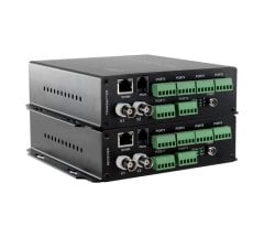 Uptech KX1057 Fiber Media Converter 2 Video + Audio + Data + Ethernet 2Bi Directional