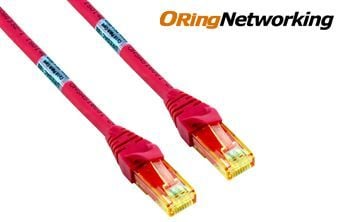 ORing PC-U0601RD U/UTP CAT6 24AWG LSZH Patch Kablo 1MT - Kırmızı