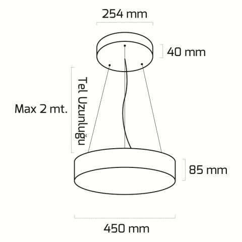 Goya Gy 8113-45 36 Watt Sarkıt Linear Armatür