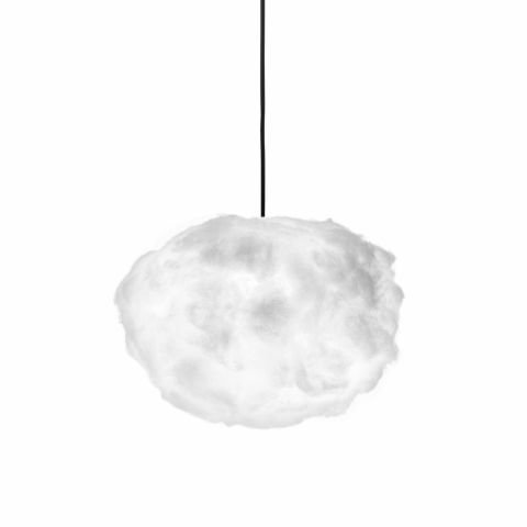 Bouffee Cloud Small Bulut Sarkıt Aydınlatma Beyaz Işık Siyah Kordonlu