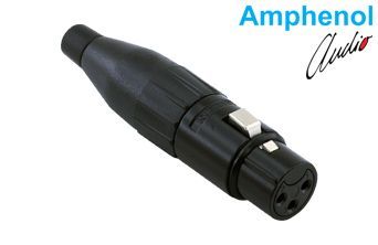 Amphenol AC3FB 3 Pin XLR Dişi Konnektör - Siyah
