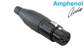 Amphenol AC4FB 4 Pin XLR Dişi Konnektör - Siyah