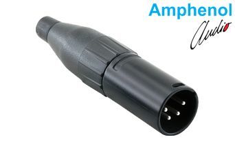 Amphenol AC4MB 4 Pin XLR Erkek Konnektör - Siyah