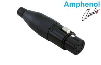 Amphenol AC5FB 5 Pin XLR Dişi Konnektör - Siyah
